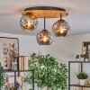 Ripoll ceiling light, globe light Ecru, black, 3-light sources