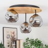 Ripoll ceiling light, globe light Ecru, black, 3-light sources