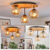 Ripoll ceiling light, globe light Ecru, black, 3-light sources