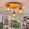 Ripoll ceiling light, globe light Ecru, black, 3-light sources