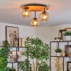 Ripoll ceiling light, globe light Ecru, black, 3-light sources