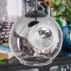 Ripoll hanging light, globe light, pendant light Amber, chrome, clear, Smoke-coloured, 4-light sources
