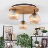 Koyoto ceiling light, globe light 40 cm Ecru, black, 3-light sources