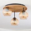Koyoto ceiling light, globe light 40 cm Ecru, black, 3-light sources