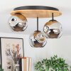 Ripoll ceiling light, globe light Ecru, black, 3-light sources