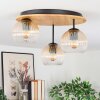 Koyoto ceiling light, globe light 40 cm Ecru, black, 3-light sources