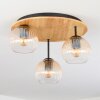 Koyoto ceiling light, globe light 40 cm Ecru, black, 3-light sources