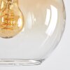 Koyoto hanging light, globe light, pendant light Amber, clear, Smoke-coloured, 8-light sources