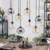 Koyoto hanging light, globe light, pendant light Amber, clear, Smoke-coloured, 8-light sources