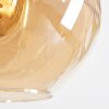 Ripoll hanging light, globe light, pendant light Amber, clear, Smoke-coloured, 8-light sources
