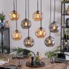 Ripoll hanging light, globe light, pendant light Amber, Smoke-coloured, 8-light sources