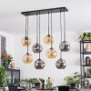 Ripoll hanging light, globe light, pendant light Amber, Smoke-coloured, 8-light sources