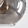 Ripoll hanging light, globe light, pendant light Amber, Smoke-coloured, 8-light sources