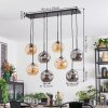 Ripoll hanging light, globe light, pendant light Amber, Smoke-coloured, 8-light sources