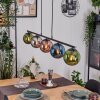 Gastor hanging light, globe light, pendant light blue, chrome, green, coppery, Smoke-coloured, 5-light sources