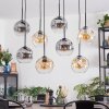 Ripoll hanging light, globe light, pendant light Amber, clear, Smoke-coloured, 8-light sources