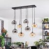 Ripoll hanging light, globe light, pendant light Amber, clear, Smoke-coloured, 8-light sources