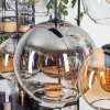 Koyoto hanging light, globe light, pendant light Amber, clear, Smoke-coloured, 6-light sources