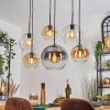 Koyoto hanging light, globe light, pendant light Amber, clear, Smoke-coloured, 6-light sources