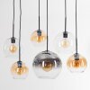 Koyoto hanging light, globe light, pendant light Amber, clear, Smoke-coloured, 6-light sources