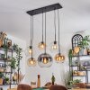 Koyoto hanging light, globe light, pendant light Amber, clear, Smoke-coloured, 6-light sources