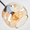 Ripoll ceiling light, globe light Amber, clear, Smoke-coloured, 5-light sources
