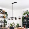 Koyoto hanging light, globe light, pendant light chrome, Smoke-coloured, 4-light sources