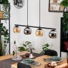 Koyoto hanging light, globe light, pendant light Amber, chrome, Smoke-coloured, 4-light sources
