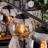 Koyoto hanging light, globe light, pendant light Amber, chrome, Smoke-coloured, 4-light sources