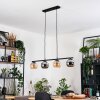 Koyoto hanging light, globe light, pendant light Amber, chrome, Smoke-coloured, 4-light sources