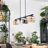 Koyoto hanging light, globe light, pendant light Amber, chrome, clear, Smoke-coloured, 4-light sources