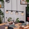 Koyoto hanging light, globe light, pendant light Amber, clear, Smoke-coloured, 4-light sources