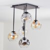 Ripoll ceiling light, globe light Amber, clear, Smoke-coloured, 5-light sources