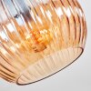 Koyoto ceiling light, globe light Amber, 5-light sources