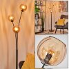 Koyoto globe light, floor lamp Amber, 3-light sources