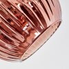 Ripoll ceiling light, globe light chrome, gold, coppery, Smoke-coloured, 6-light sources