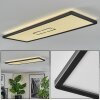 Simonstorp ceiling light, Panel LED black, white, 1-light source