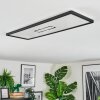 Simonstorp ceiling light, Panel LED black, white, 1-light source
