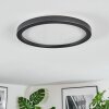 Xarel ceiling light, Panel LED black, 1-light source