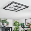 Ilyan ceiling light, Panel LED black, 1-light source