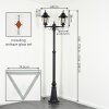 Hongkong lamp post, path light black, 2-light sources