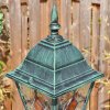 Naofe lamp post, path light green, black, 2-light sources