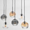 Ripoll hanging light, globe light, pendant light Amber, clear, Smoke-coloured, 6-light sources
