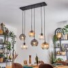 Ripoll hanging light, globe light, pendant light Amber, clear, Smoke-coloured, 6-light sources