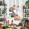 Ripoll hanging light, globe light, pendant light Amber, clear, Smoke-coloured, 6-light sources