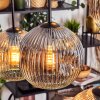 Ripoll hanging light, globe light, pendant light Amber, clear, Smoke-coloured, 6-light sources