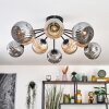 Ripoll ceiling light, globe light Amber, Smoke-coloured, 10-light sources
