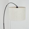 Bassagoda floor lamp, Arch lamps black, 1-light source, Fabric lampshade