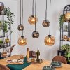 Ripoll hanging light, globe light, pendant light Amber, Smoke-coloured, 6-light sources