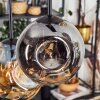 Ripoll hanging light, globe light, pendant light Amber, Smoke-coloured, 6-light sources
